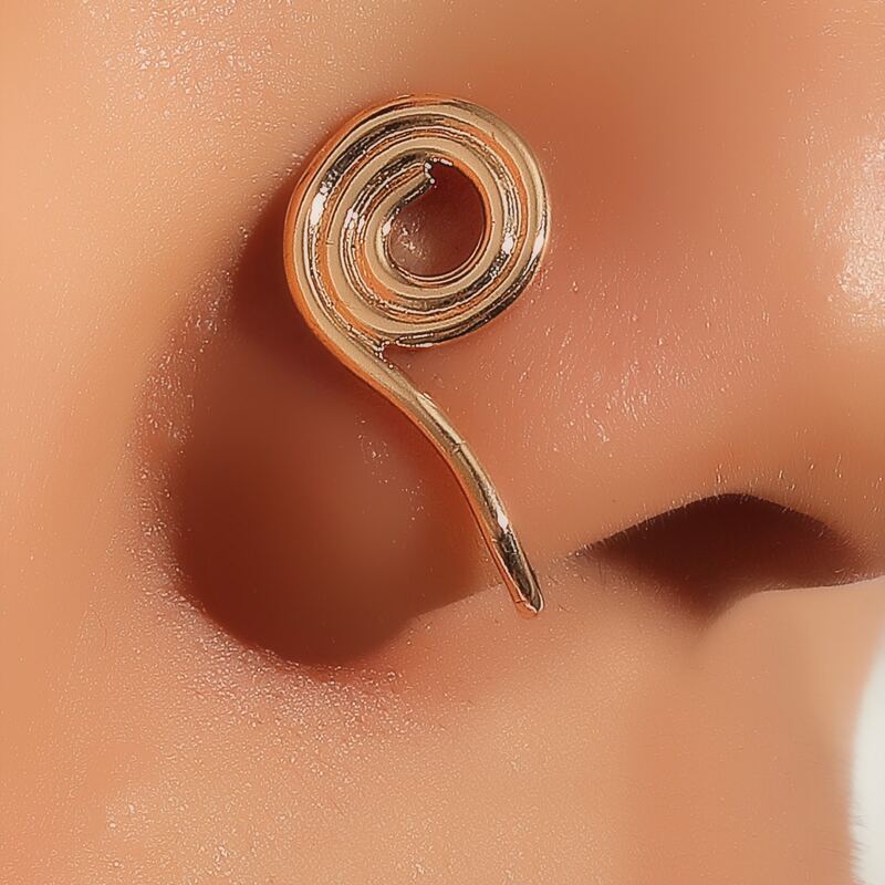 

Structured Nose Ring, Gold