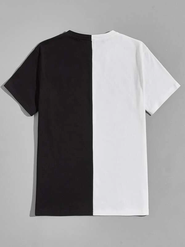Shein Men Two Tone Letter Graphic Tee Shein Usa
