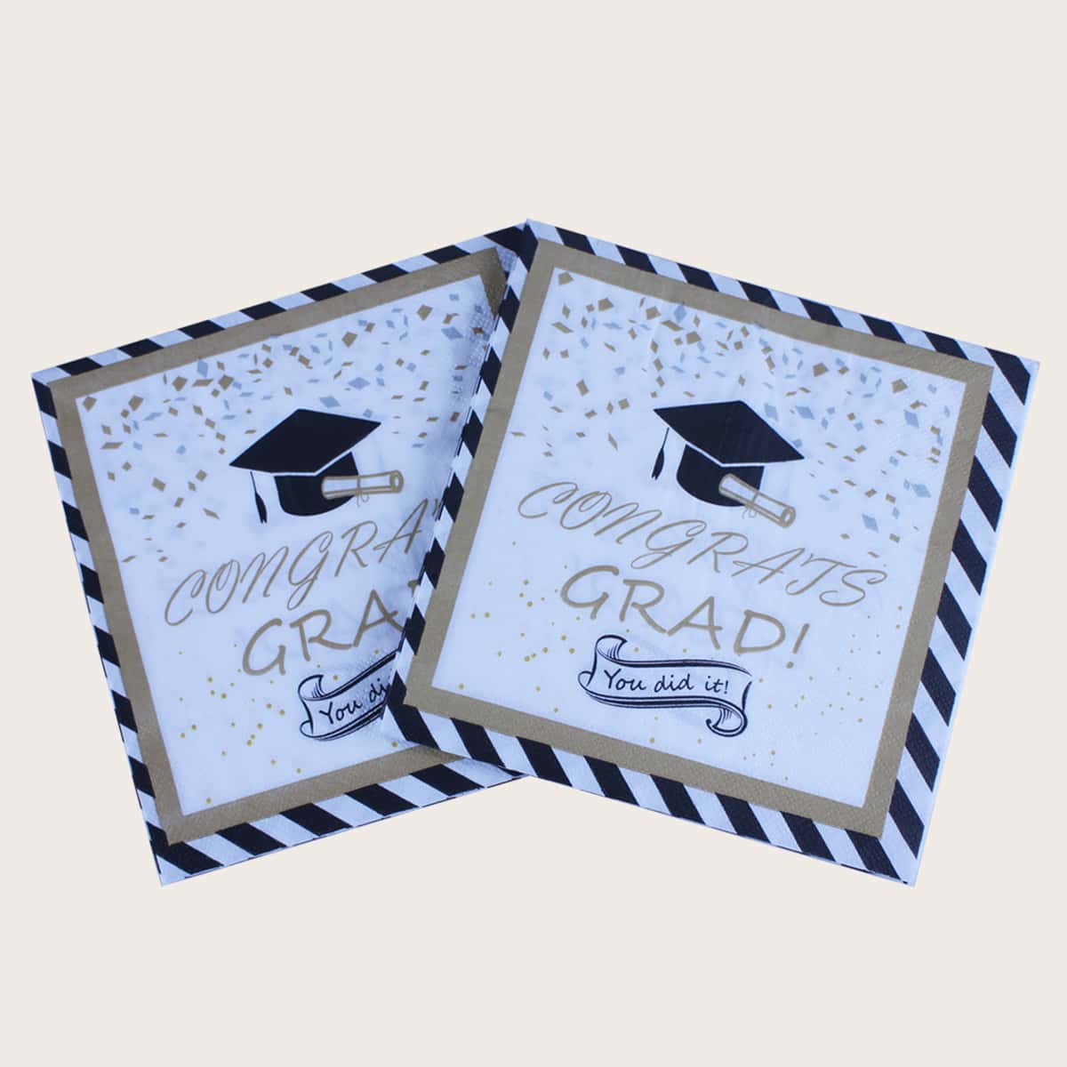 

20pcs Graduation Party Disposable Napkin, Multicolor