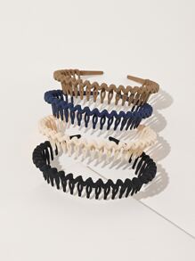 4 piezas Cinta de pelo sólida casual - Multicolor - Ver 1