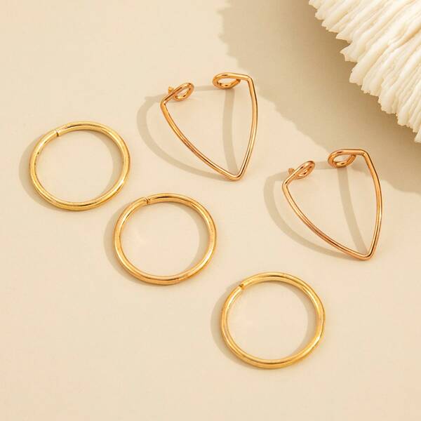 

5pcs Minimalist Ring, Gold