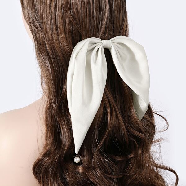 

Bow Decor Hair Clip, Beige