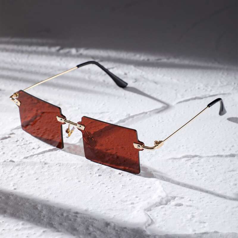 

Guys Rimless Sunglasses, Brown