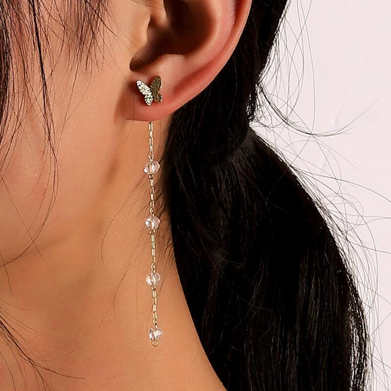 

Butterfly Drop Earrings, Gold