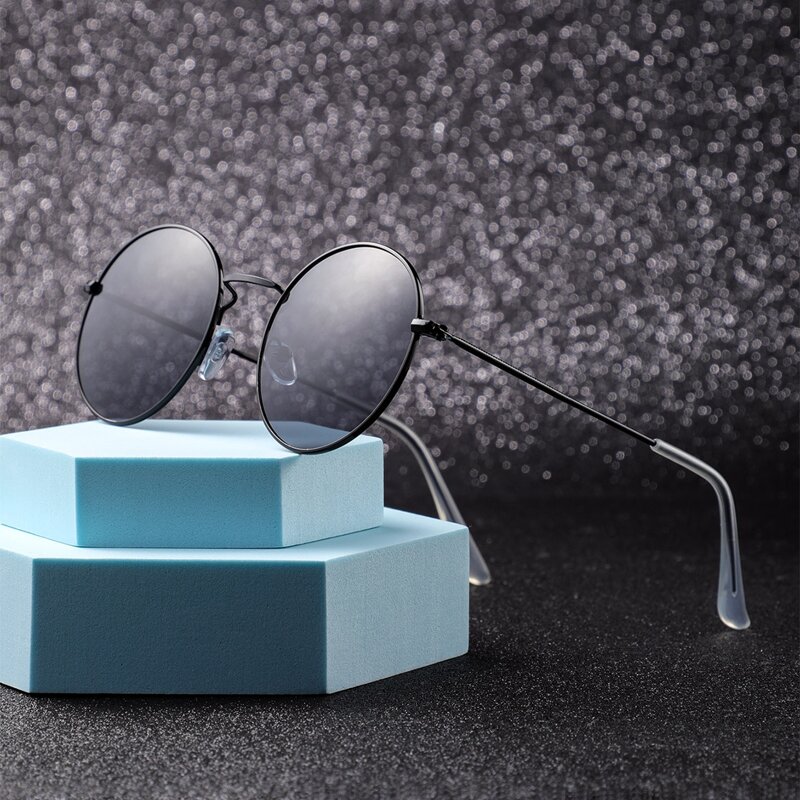 

Guys Round Sunglasses, Black