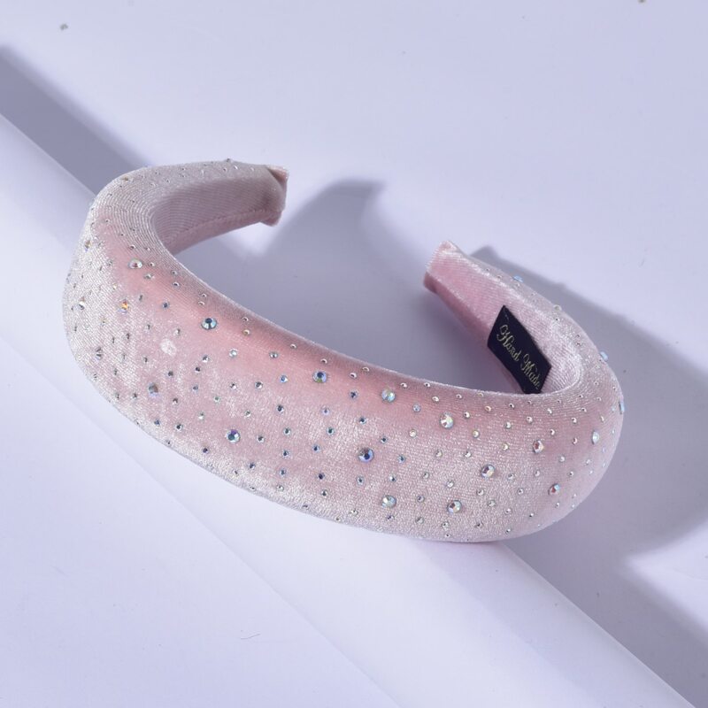 

Rhinestone Wide Headband, Baby pink