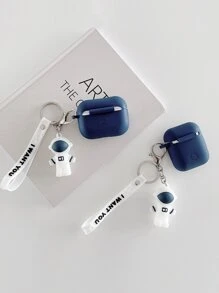 Vỏ rắn tương thích với Airpods có mặt dây chuyền phi hành gia - Xanh đậm - Xem 3