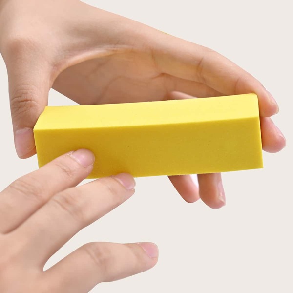 

5pcs Sponge Nail File, Yellow