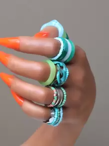 Vòng cườm 17 chiếc - Nhiều màu - Xem 1