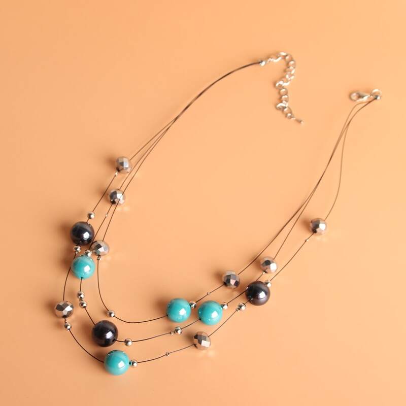 

Ball Decor Layered Necklace, Multicolor