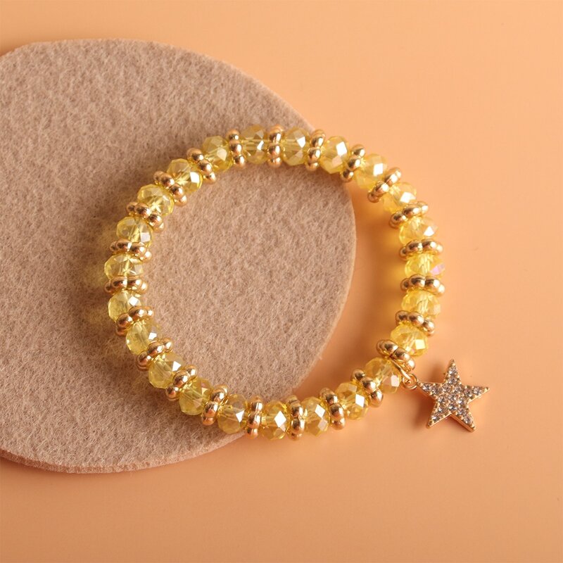 

Star Beaded Bracelet, Yellow