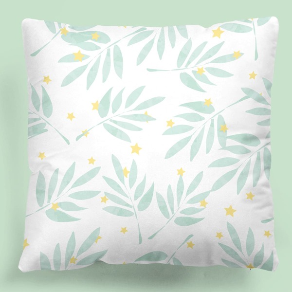 

Leaf Print Kids Cushion Cover Without Filler, Multicolor