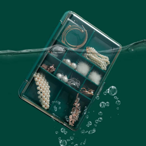 

1pc Plastic Jewelry Box, Green