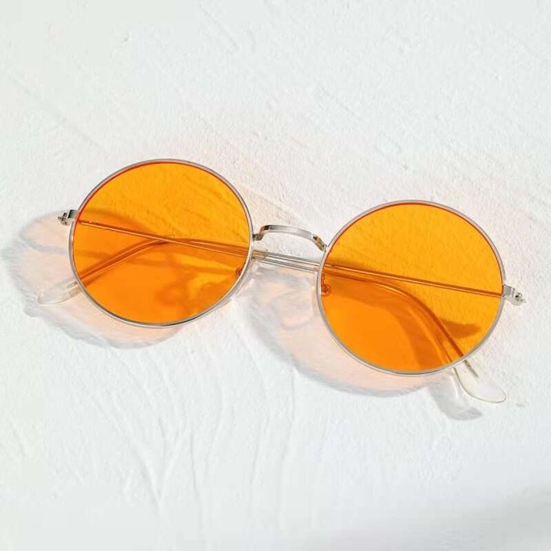 

Guys Metal Frame Round Sunglasses, Orange