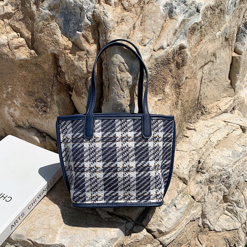 

Double Handle Tote Bag, Blue