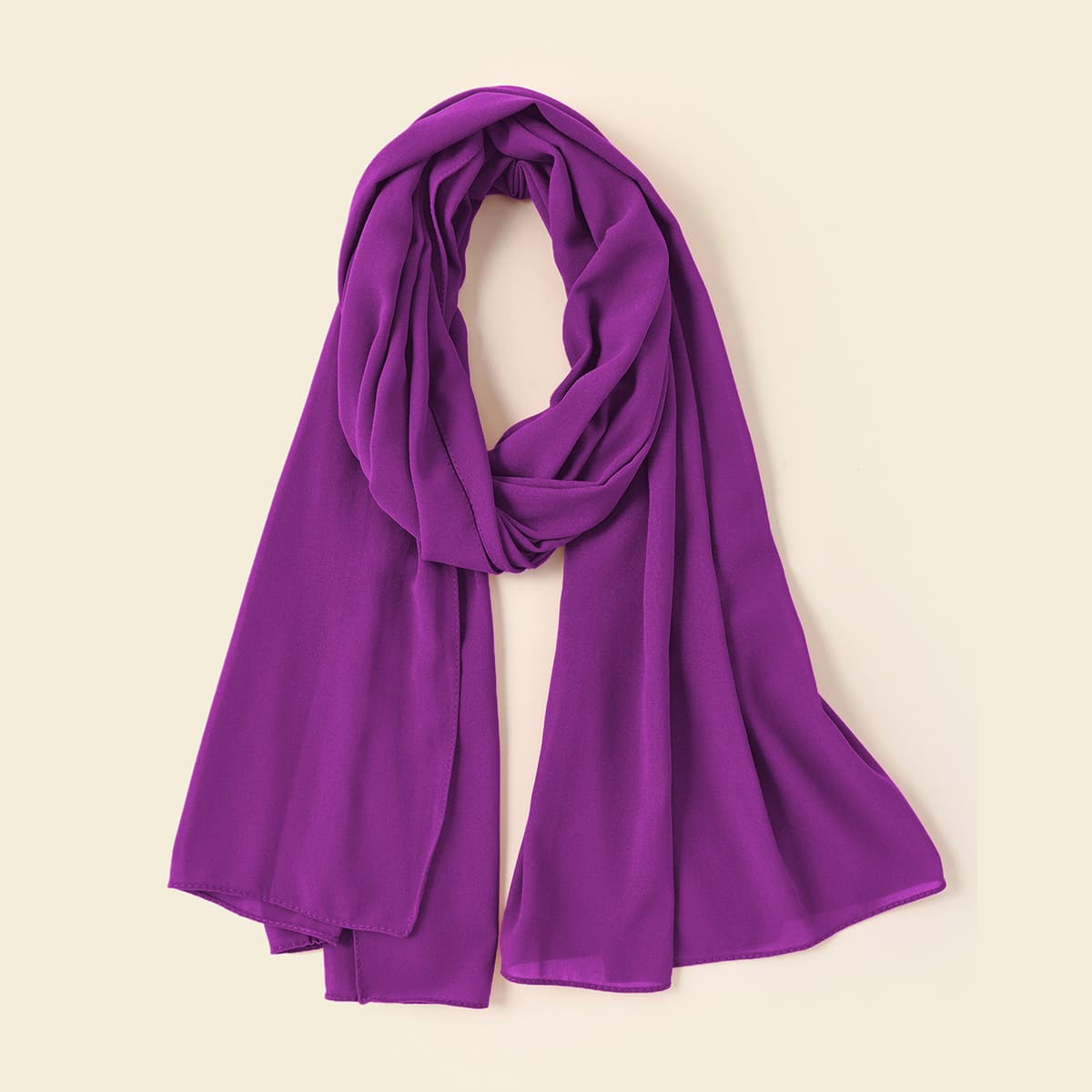 

Minimalist Solid Scarf, Purple