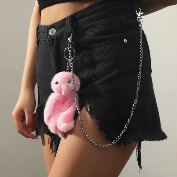 

Fuzzy Octopus Charm Pant Chain, Silver