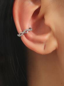 1 Miếng Vòng bít tai Khối Zirconia  Trang trí - Bạc - Xem 1