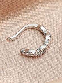 1 Miếng Vòng bít tai Khối Zirconia  Trang trí - Bạc - Xem 2