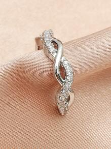 1 Miếng Vòng bít tai Khối Zirconia  Trang trí - Bạc - Xem 3