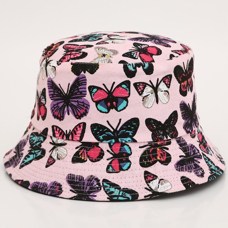 

Guys Butterfly Print Bucket Hat, Pink