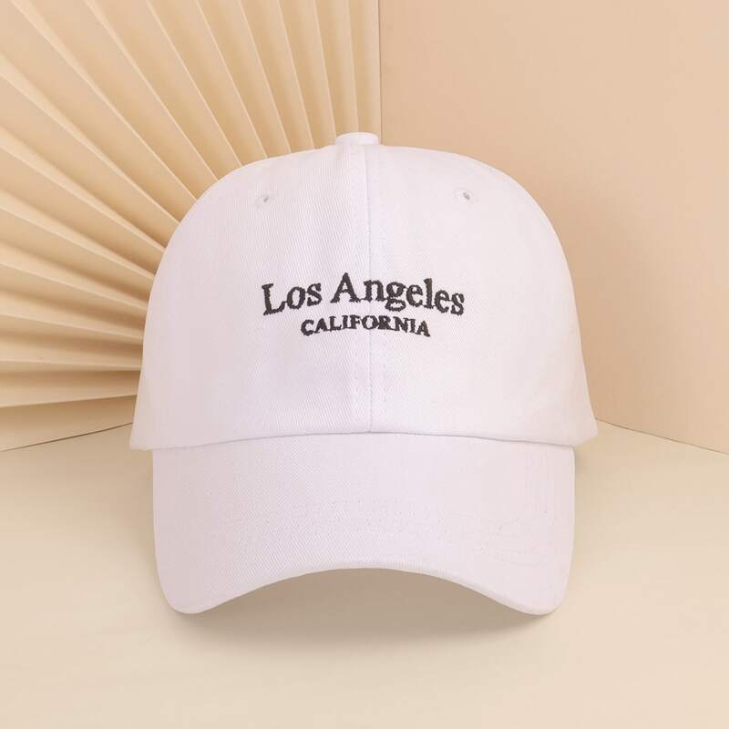 

Guys Letter Embroidered Baseball Cap, White