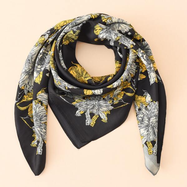 

Flower Print Bandana, Yellow