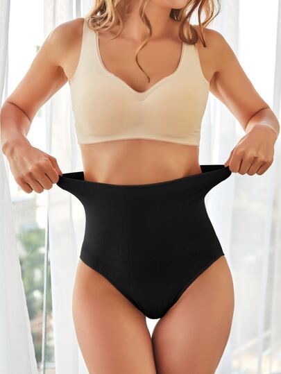FINETOO Solid Super High Waist Panty