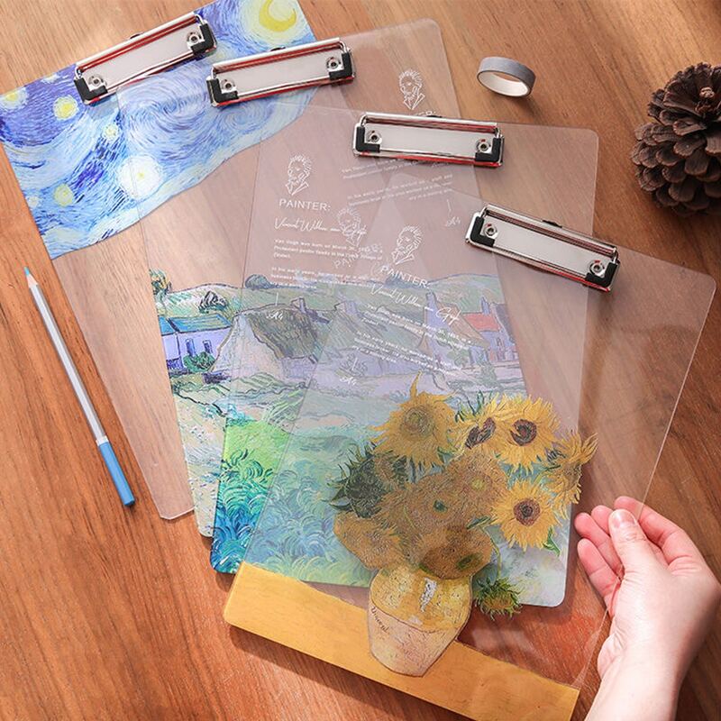 

1pc Oil Painting Pattern Random Clipboard, Multicolor