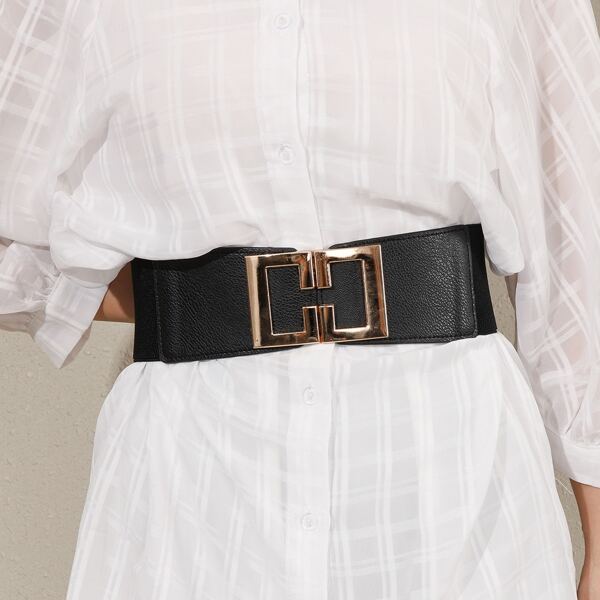 

Metal Decor Corset Belt, Black