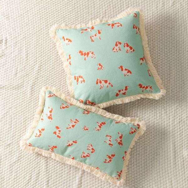 

1pc Dog Print Cushion Cover Without Filler, Multicolor