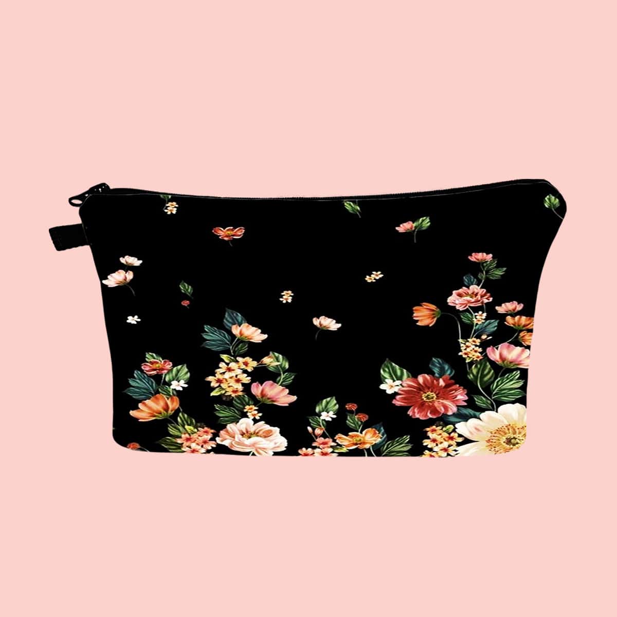 

Flower Print Makeup Bag, Multicolor