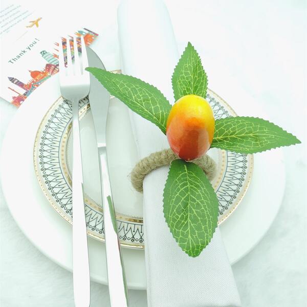 

4pcs Artificial Mango Napkin Ring, Multicolor