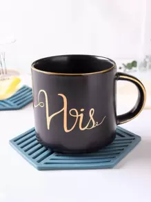 1pc Hollow Hexagon Coaster - Blue - View 1