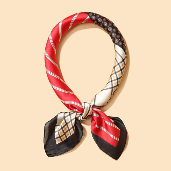 

Men Striped Print Bandana, Multicolor