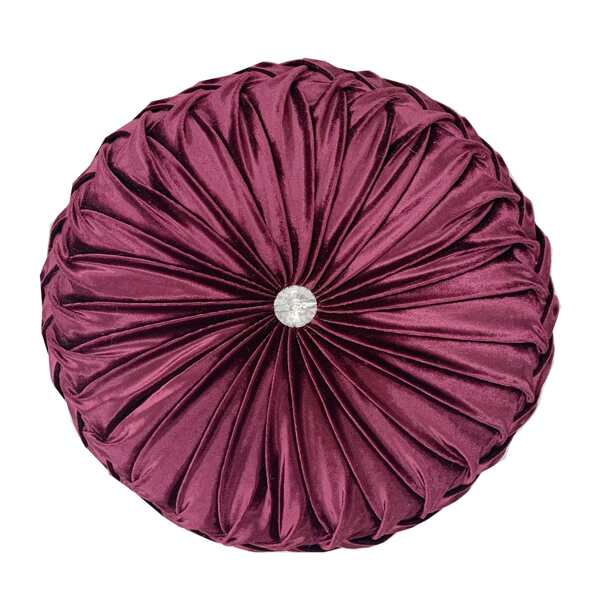 

Ruched Design Decorative Pillow, Burgundy