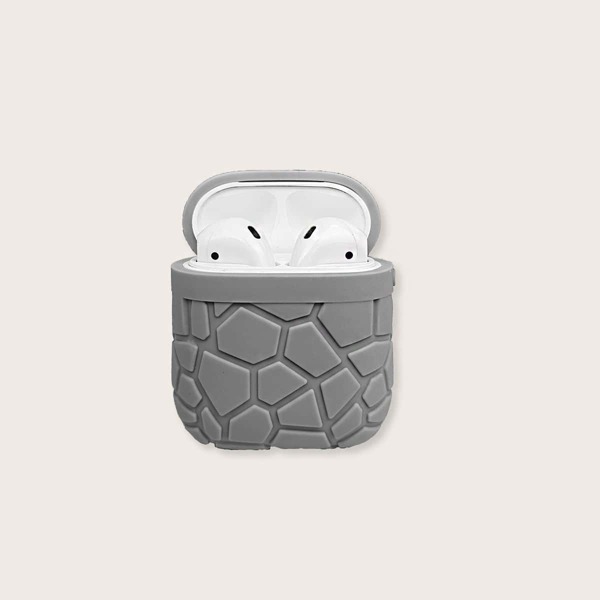 

Geometric Textured Case For Airpods, Grey