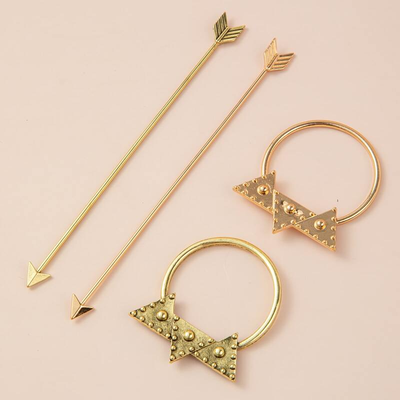

2sets Metal Hair Pin, Multicolor