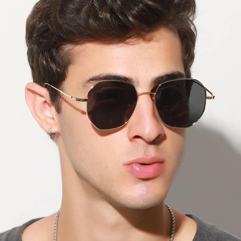 

Guys Metal Frame Sunglasses, Dark grey