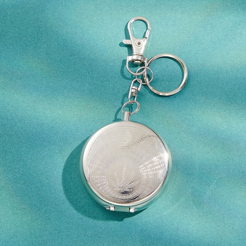 

Guys Round Opened Keychain, Silver