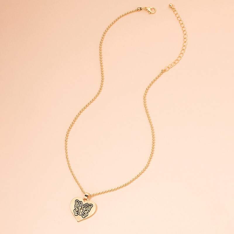 

Butterfly Pendant Necklace, Gold