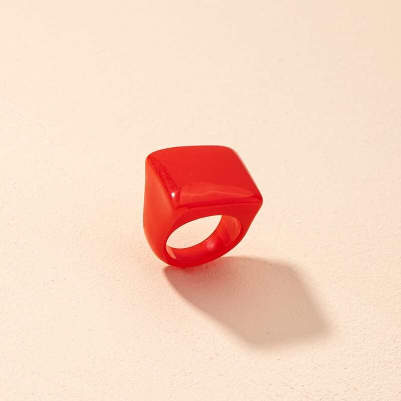 

Geometric Design Ring, Red