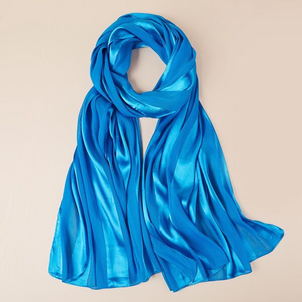 

Minimalist Solid Scarf, Baby blue