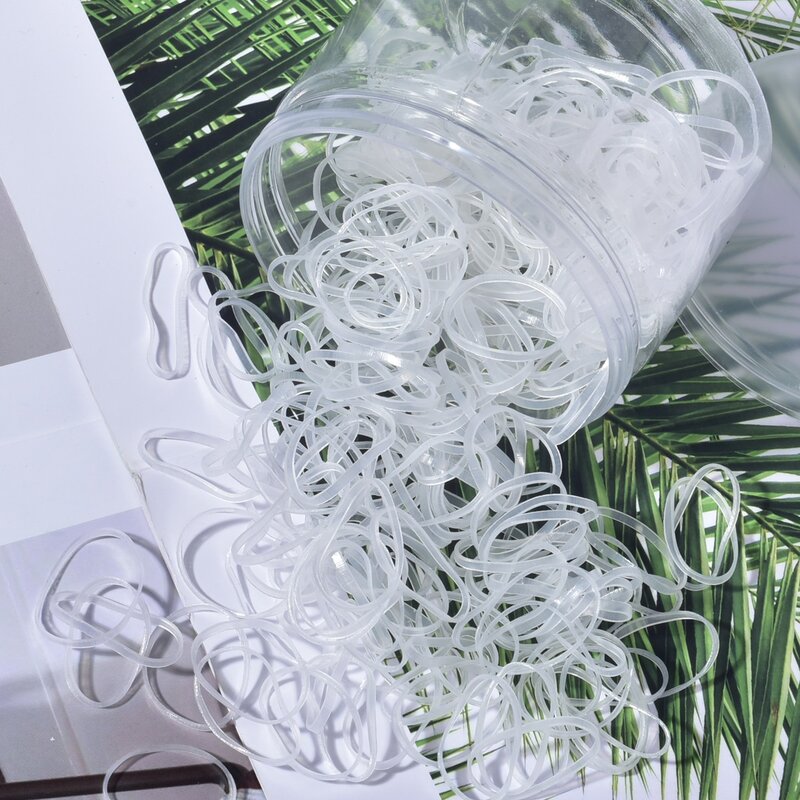 

500pcs Elastic Hair Tie, Multicolor
