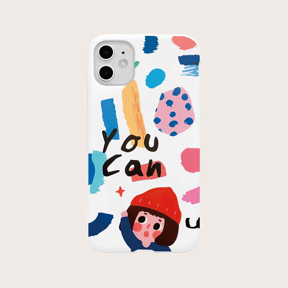 

Cartoon Graphic Phone Case, Multicolor