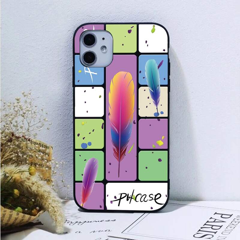 

Feather Pattern Phone Case, Multicolor