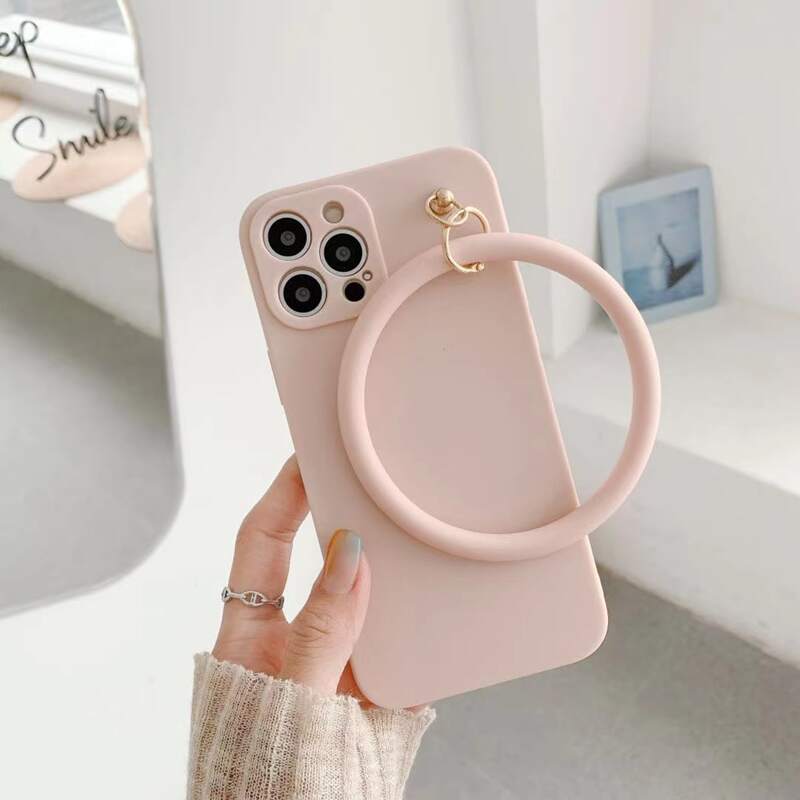 

Ring Pendant Phone Case, Baby pink