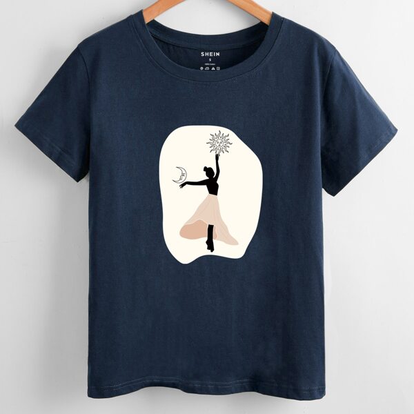 

Figure Graphic Short Sleeve Tee, Navy blue