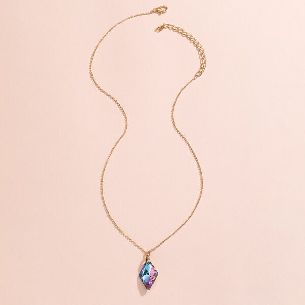 

Crystal Charm Necklace, Multicolor