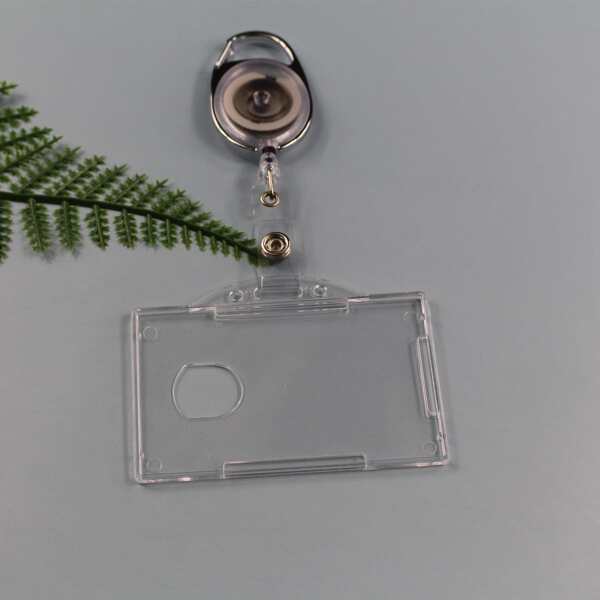 

1pc Clear ID Card Cover With Stretchy Buckle